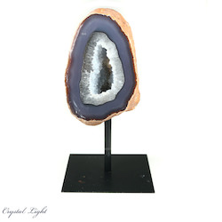Display Pieces on Stand: Agate Geode on Stand