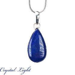 Sterling Silver Pendants: Lapis Lazuli Drop Pendant