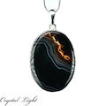 Banded Agate Oval Pendant