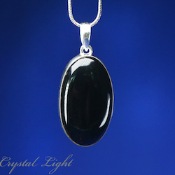 Sterling Silver Pendants: Black Onyx Pendant Oval