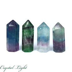 Polished Point Lots: Rainbow Fluorite Point Lot
