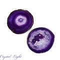 Purple Agate Coaster Lot