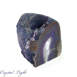 Candle Holders: Purple Agate Candle Holder