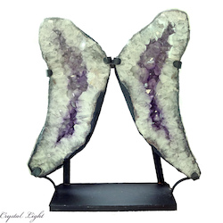 Display Pieces on Stand: Amethyst Wings on Stand