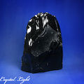 Black Obsidian Rough Cut Base