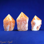 Orange Calcite Cut Base Point