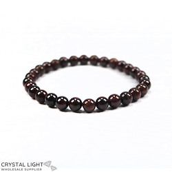 6mm Round Bead Bracelets: Garnet Bracelet 6mm