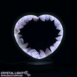 Portal Lamps: Rose Quartz Heart Portal Lamp