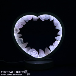 Portal Lamps: Rose Quartz Heart Portal Lamp