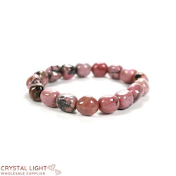 Tumble Bead Bracelets: Rhodonite Tumble Bracelet
