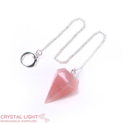 Pendulums: Rose Quartz Pendulum Large