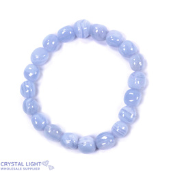 Tumble Bead Bracelets: Blue Lace Agate Tumble Bracelet