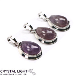 Miscellaneous Pendants: Amethyst Teardrop Pendant with Frame