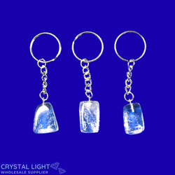 Keychains: Clear Quartz Tumble Keychain