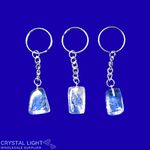 Clear Quartz Tumble Keychain
