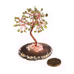 Peridot Tree on Agate Slice