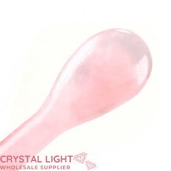 Wands: Rose Quartz Spoon Massage Wand