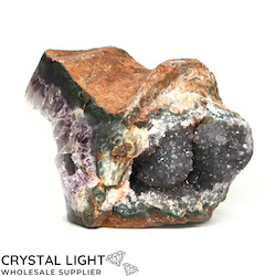 Single Druse Pieces: Amethyst Semi Polished Druse