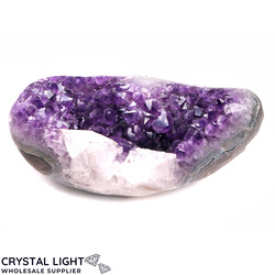 Single Druse Pieces: Amethyst Semi Polished Druse