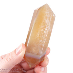 Double Terminated Polished Points: Agate Druse DT Point