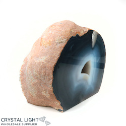 Agate Geodes: Agate Druse Cut Base Large