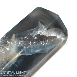 Double Terminated Polished Points: Agate Druse DT Point