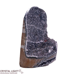 Single Druse Pieces: Black Amethyst Cut Base Druse