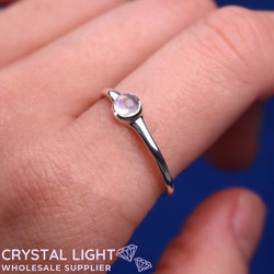 Sterling Silver Rings: Rainbow Moonstone Ring