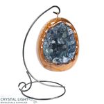 Blue Fluorite Oval Hanging Lamp