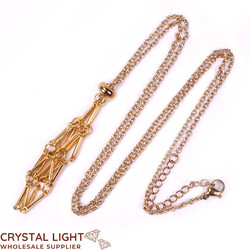 Necklaces: Gold Basket Necklace - Medium