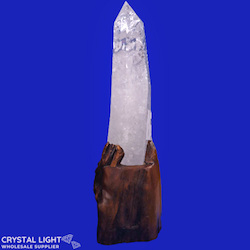 Display Pieces on Stand: AAA Clear Quartz Point on Stand