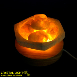 USB Light Stands: Decor Bowl Lamp - Citrine