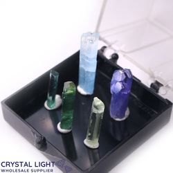 Mini Crystal Specimens: Mixed Specimen Lot in Display Case (A-Grade)