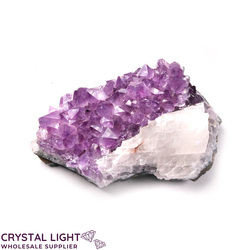 Single Druse Pieces: Amethyst Druse with Calcite
