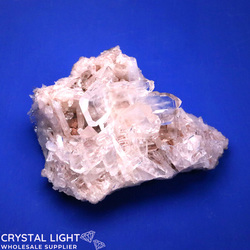 Sacred Rose Lithium Quartz: Sacred Rose Faden Quartz Cluster