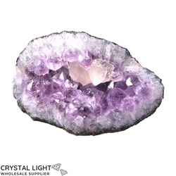 Single Druse Pieces: Amethyst Druse with Calcite