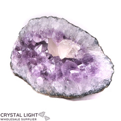 Single Druse Pieces: Amethyst Druse with Calcite