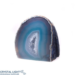 Agate Geodes: Teal Agate Cut Base