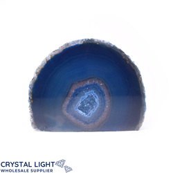 Agate Geodes: Blue Agate Cut Base