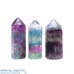 Polished Point Lots: Rainbow Fluorite Point Lot