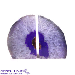 Bookends: Purple Agate Bookends