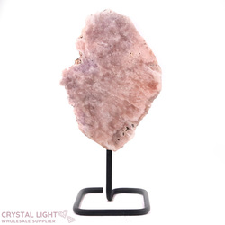 Display Pieces on Stand: Pink Amethyst Slice on Stand