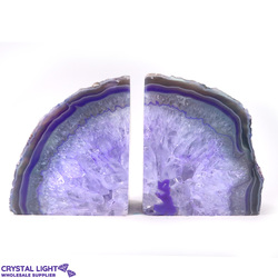 Bookends: Purple Agate Bookends