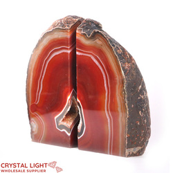 Bookends: Orange Agate Bookends