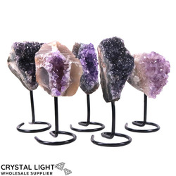 Display Pieces on Stand: Amethyst Druse on Round Stand