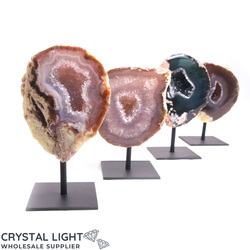 Display Pieces on Stand: Agate Geode on Stand
