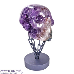 Skulls: Amethyst Skull on Rotating Stand
