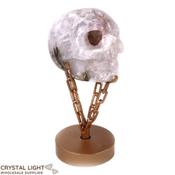 Skulls: Pink Amethyst Skull on Rotating Stand