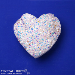 Hearts: Rainbow Aura Druse Heart