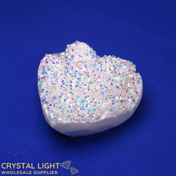 Hearts: Rainbow Aura Druse Heart